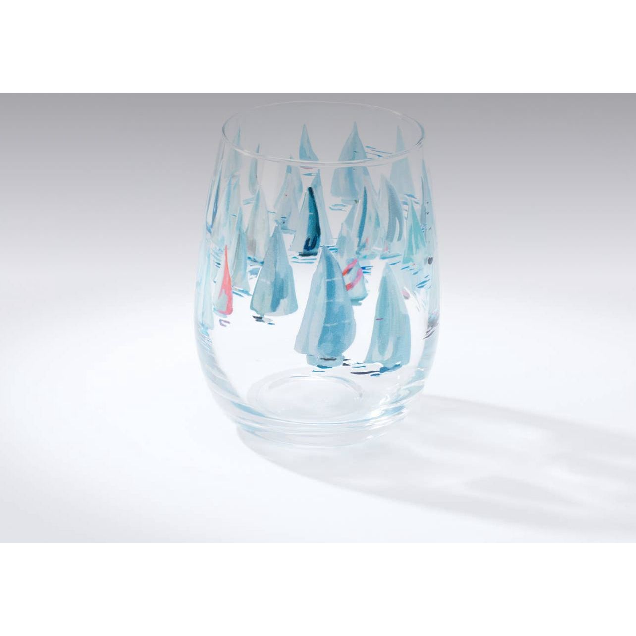 Kim Hovell Race  Day or Flowing Shells Wine Glass