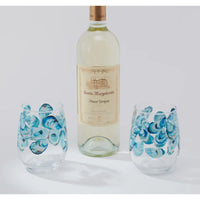Kim Hovell Race  Day or Flowing Shells Wine Glass