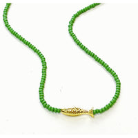 Lucky Fish Beaded Necklace Water Friendly