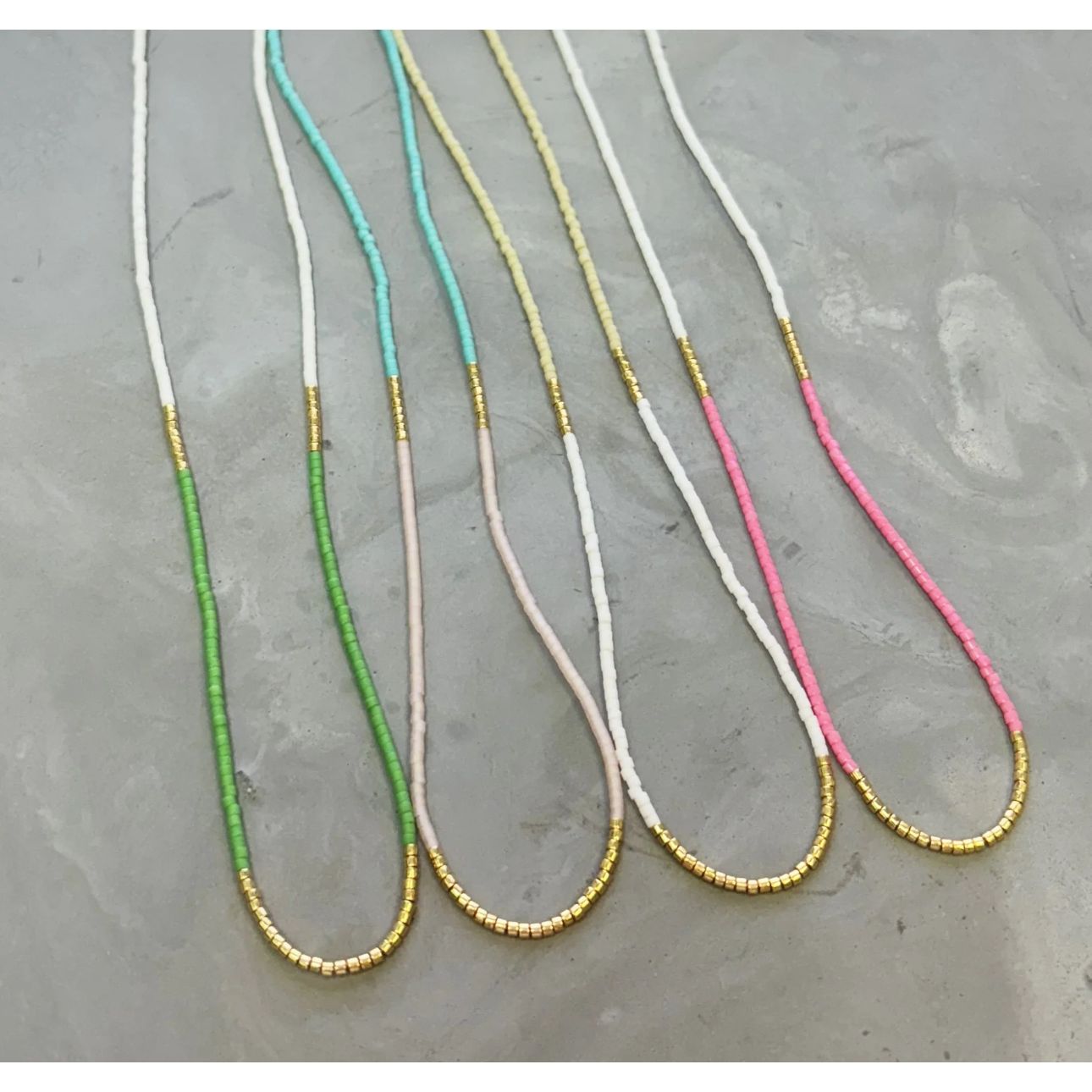 Made in the USA all necklaces are water, friendly, and adjustable