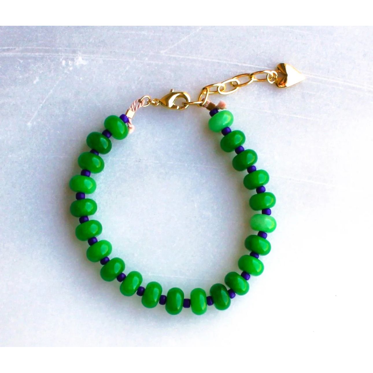 Green and navy bracelet