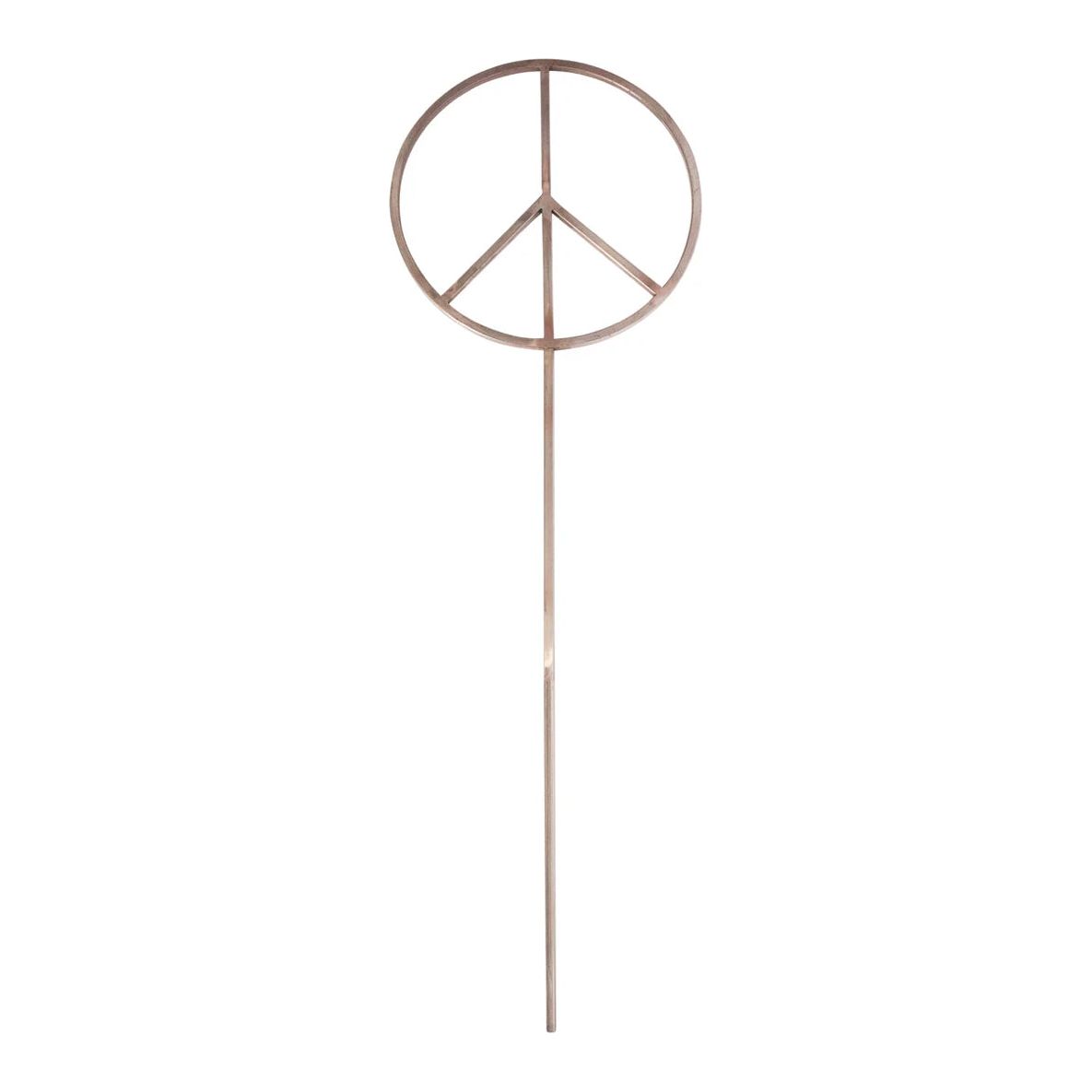 Heart or Peace Sign Metal Garden Stake