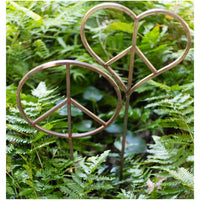 Heart or Peace Sign Metal Garden Stake