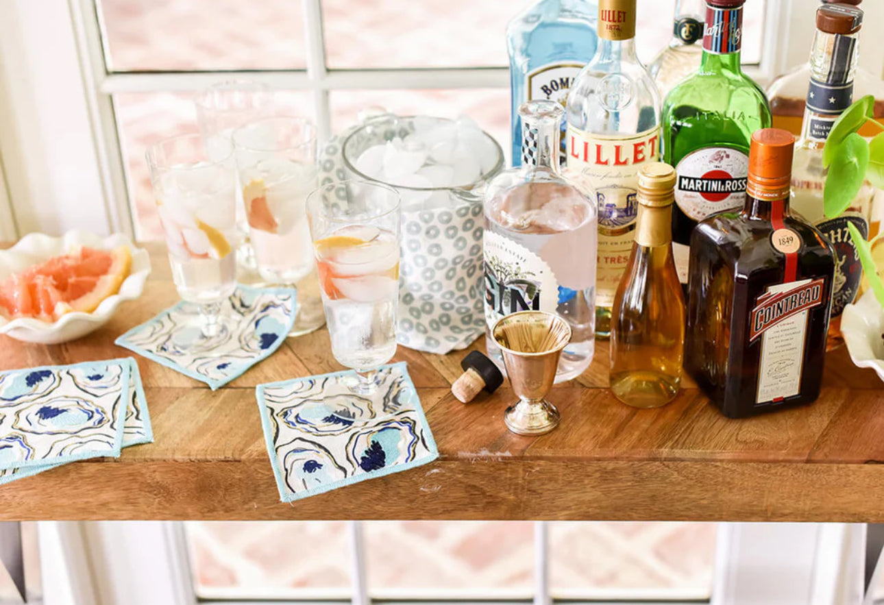 Oyster Print Cocktail Napkins
