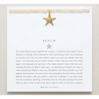 Yellow pearl necklace with gold starfish