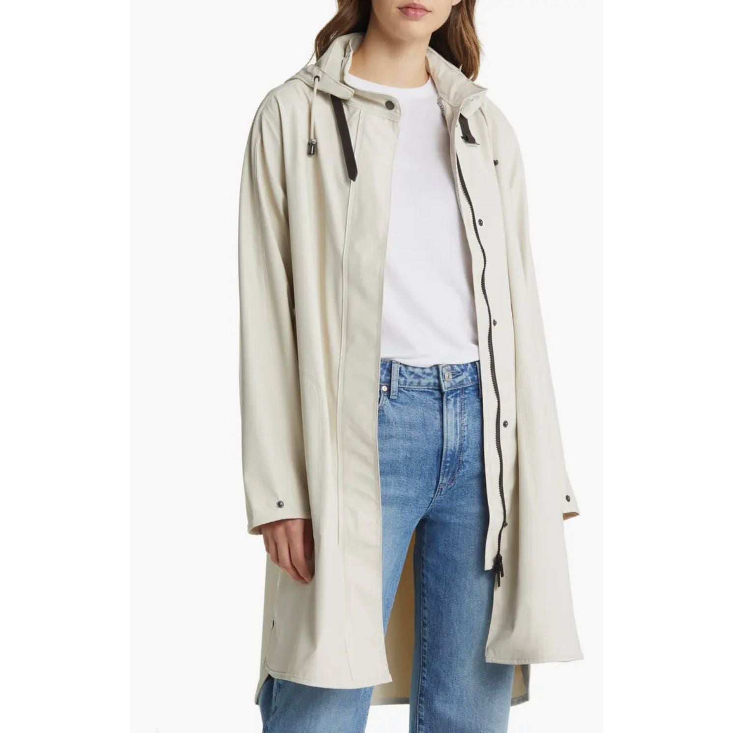 Isle Jacobsen Hooded Rain Jacket Milk Crème
