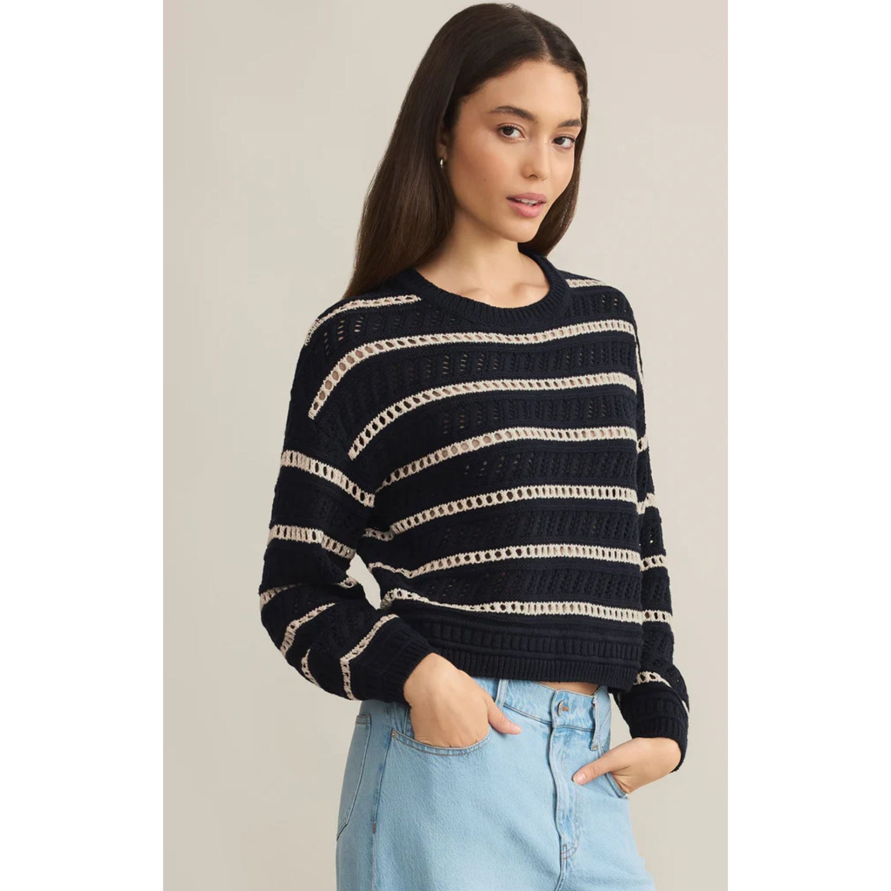 Z SUPPLY ESTERO STRIPE SWEATER