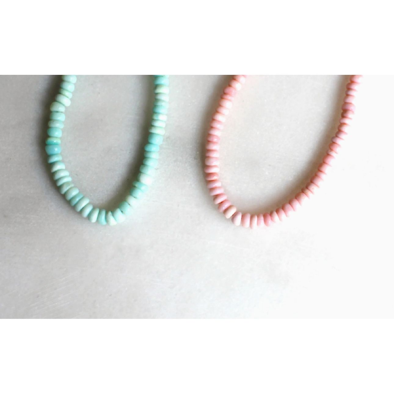 Pink/ Aqua  Opal Necklace Water Friendly