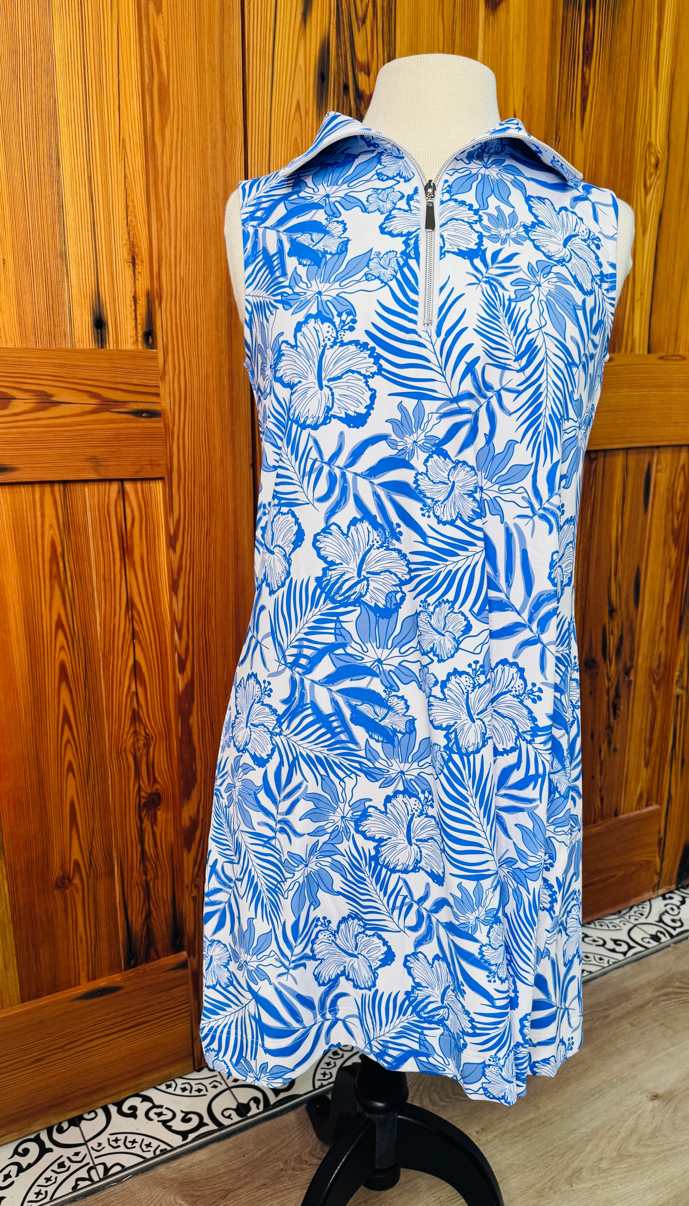 Lulu B  UPF50+ zip Swing Sleeveless Dress