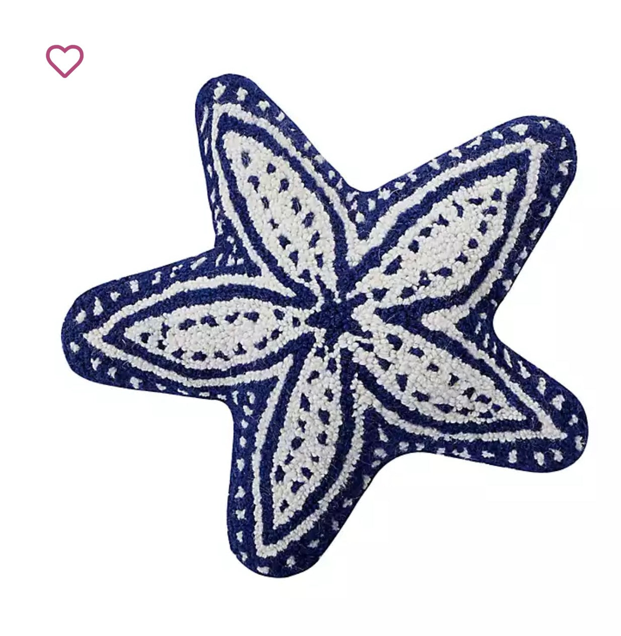 Starfish Hooked Pillow By Kate Nelligan