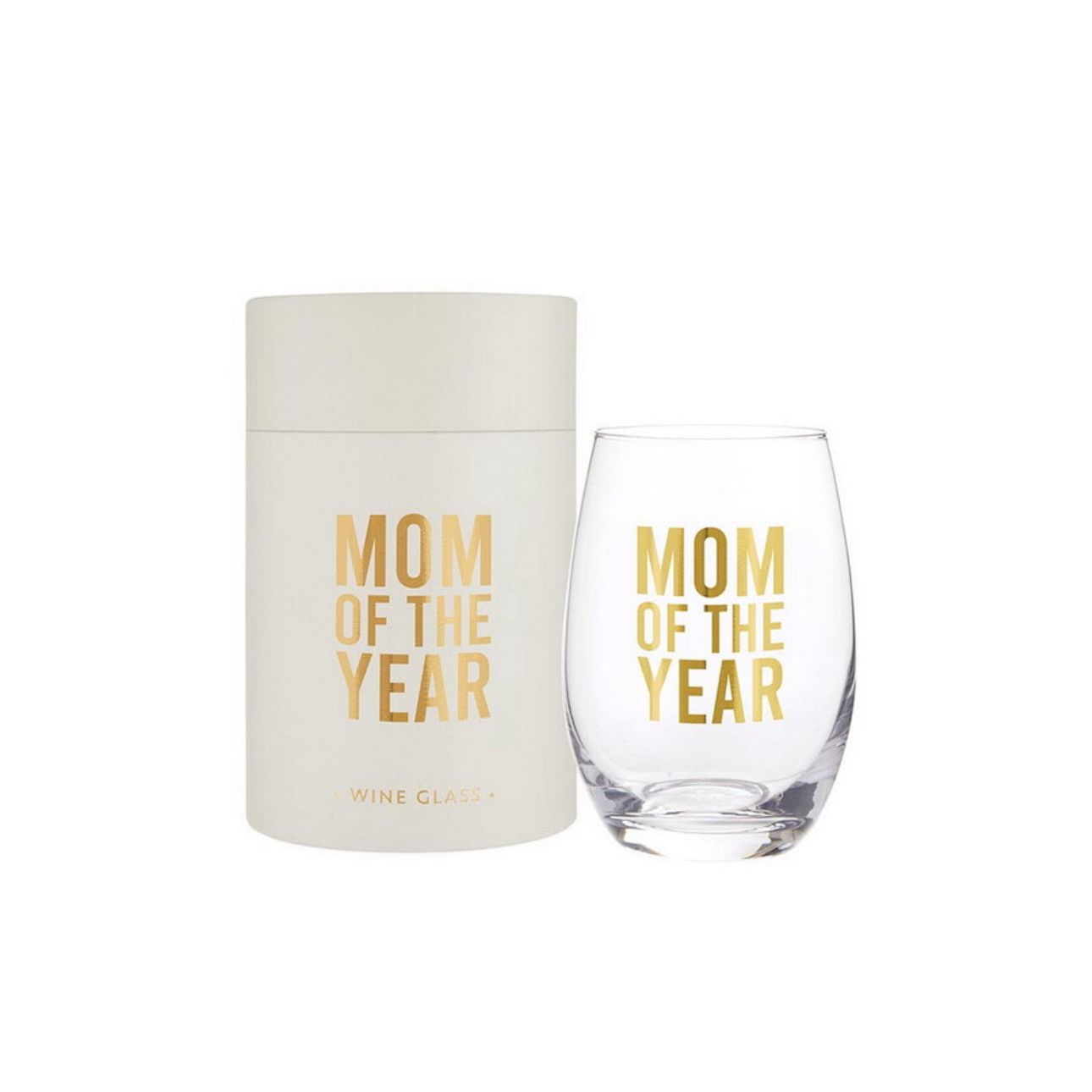 Mom Of The Year Wine Glass