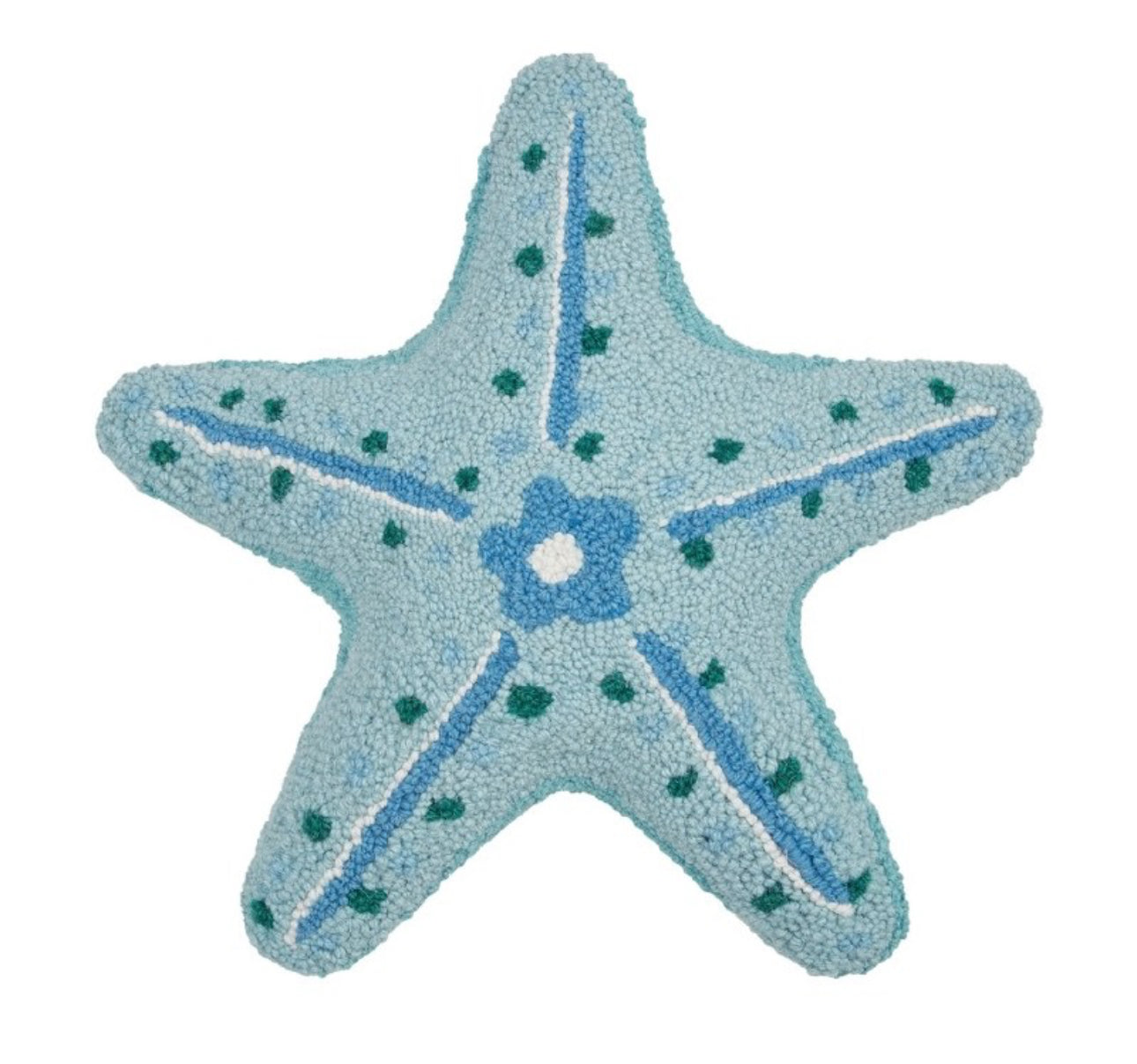 Starfish Hooked Pillow By Kate Nelligan