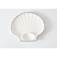 Porcelain Scallop Shell Chip and Dip