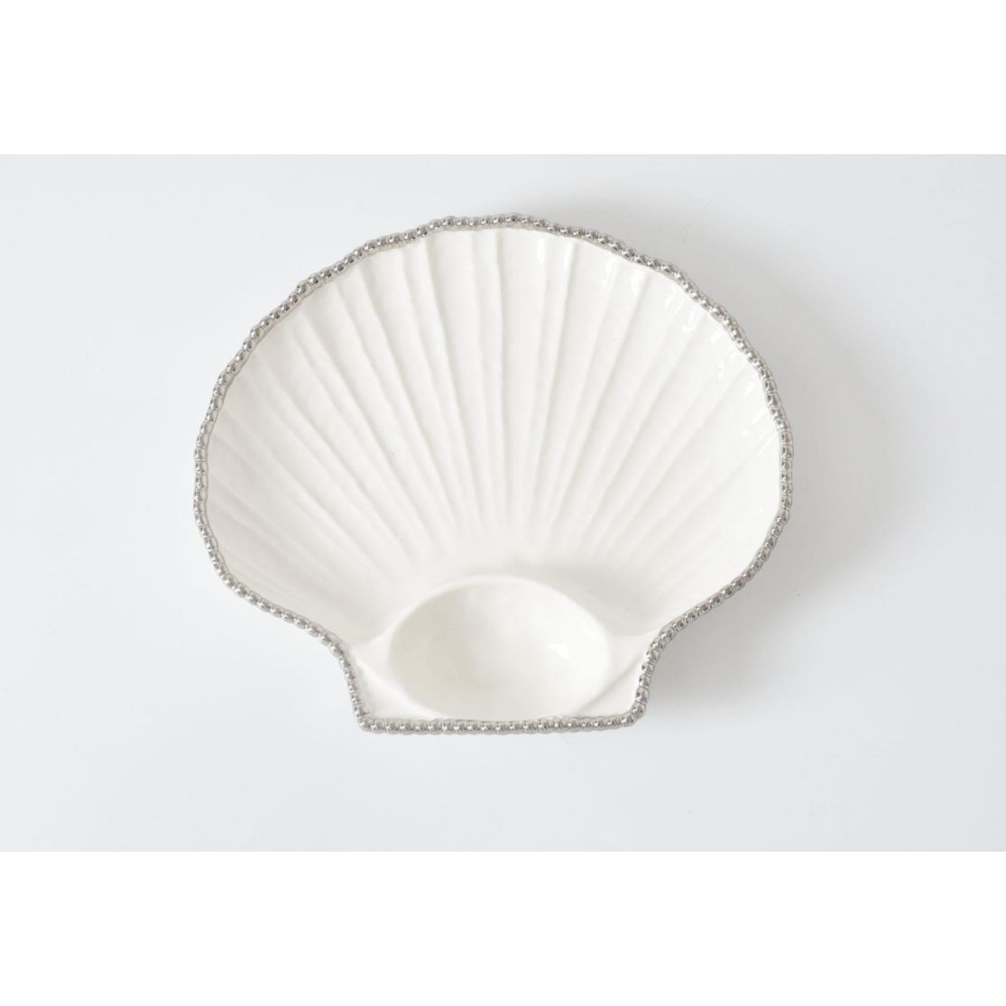 Porcelain Scallop Shell Chip and Dip