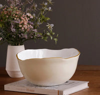 BEATRIZ BALL - ENCANTO OSAKA LARGE BOWL TURQUOISE & WHITE or CREAM & WHITE