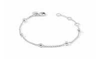 Pure silver plate (tarnish-free)
Inner circumference: 6.8 / 7 / 7.3 inches (adjustable)
Width: 0.2 inches
Closes with lobster clasp
Julie Vos hallmark