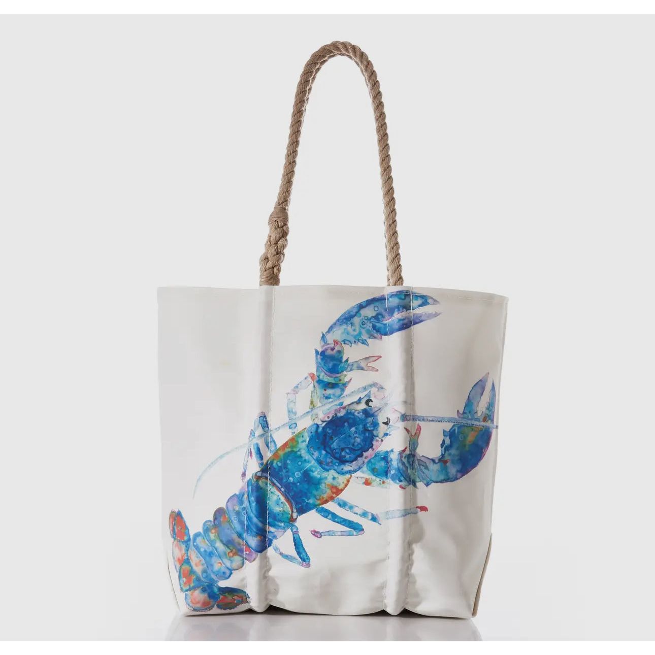Blue lobster sail bag shown
