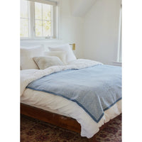 Chappy Wrap Herringbone Cornflower Blanket