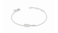 Pure silver plate (tarnish-free), CZ
Inner circumference: 6.8 / 7 / 7.3 inches (adjustable)
Width: 0.4 inches
Closes with lobster clasp
Julie Vos hallmark