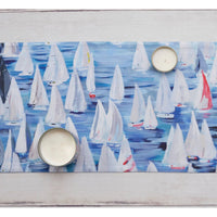 Sailboat table runner shown