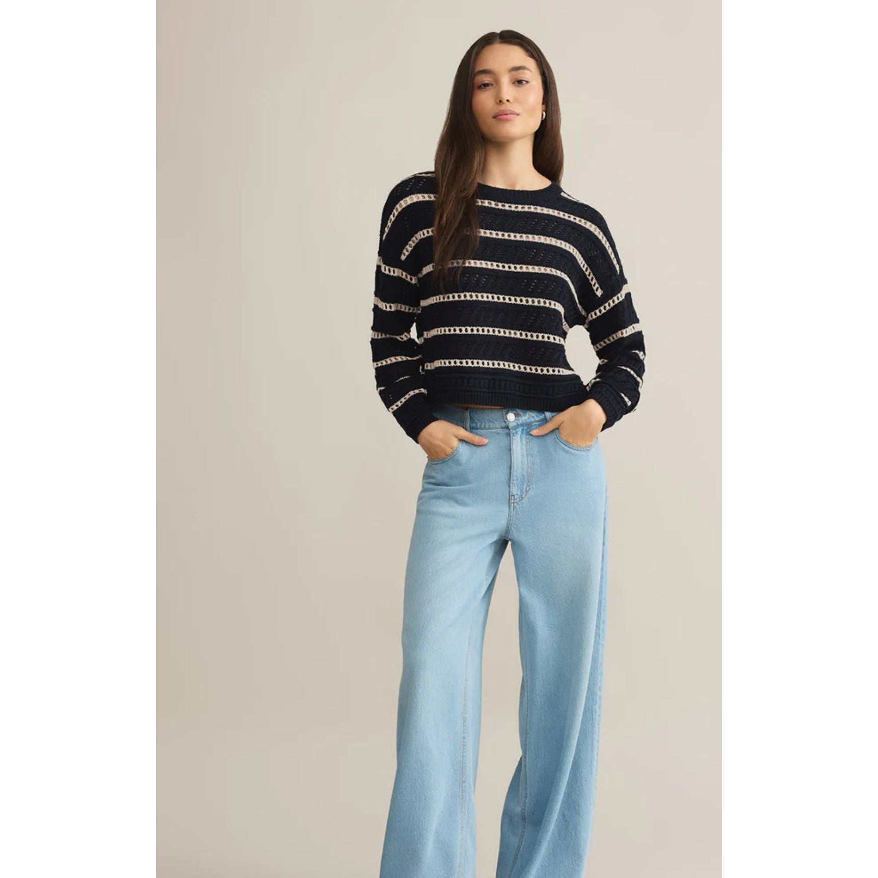 Z SUPPLY ESTERO STRIPE SWEATER