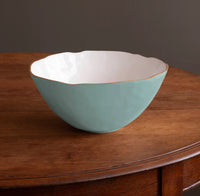 BEATRIZ BALL - ENCANTO OSAKA LARGE BOWL TURQUOISE & WHITE or CREAM & WHITE