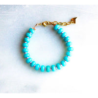 Turquoise and pink bracelet