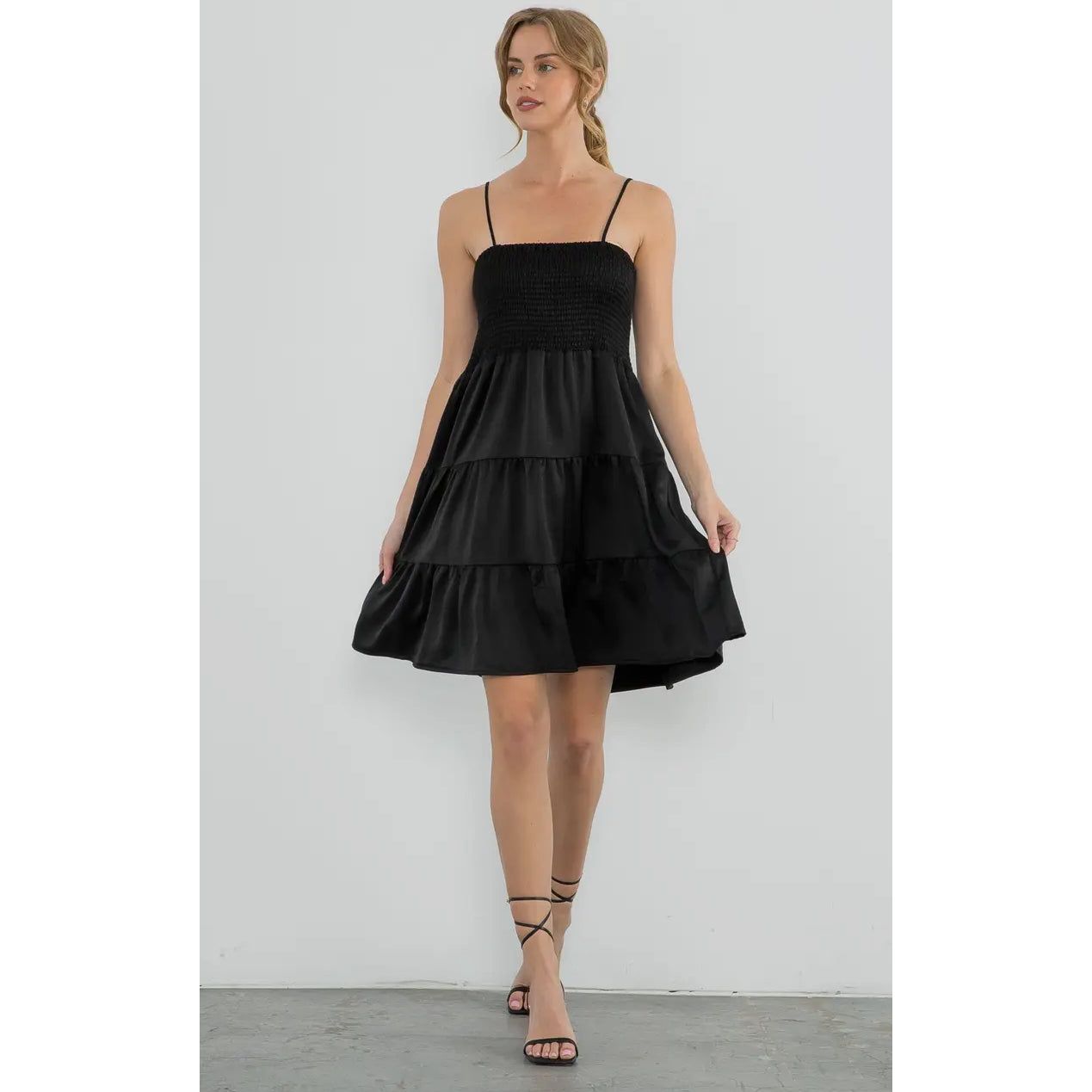 Caroline Smocked Tiered Midi Dress