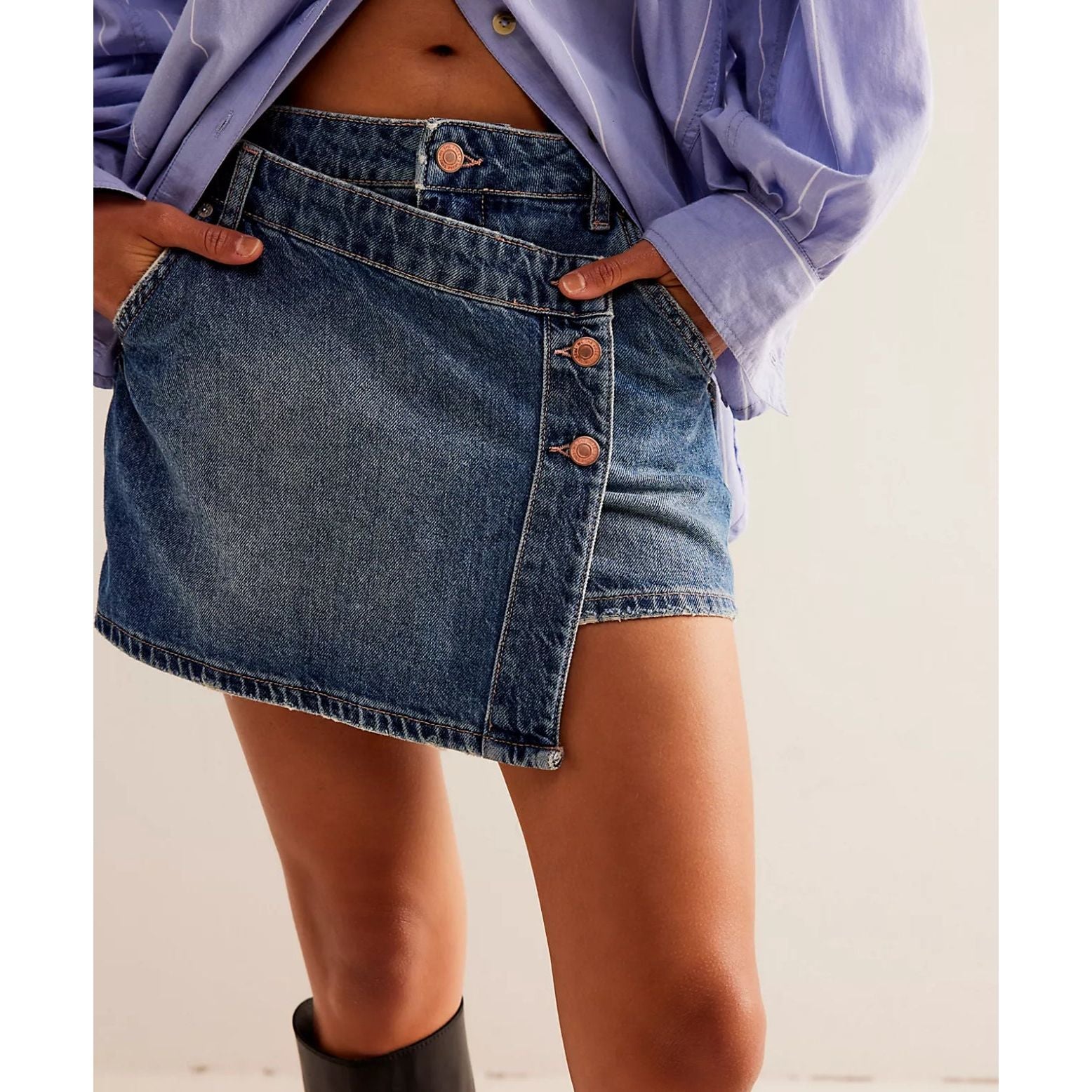 We The Free Wynne Denim Skirt