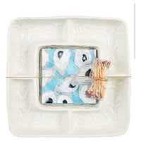 Oyster Divided Serving Dish