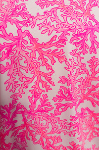 Lulu-B Pink Sea Coral V-Neckline Short Sleeve