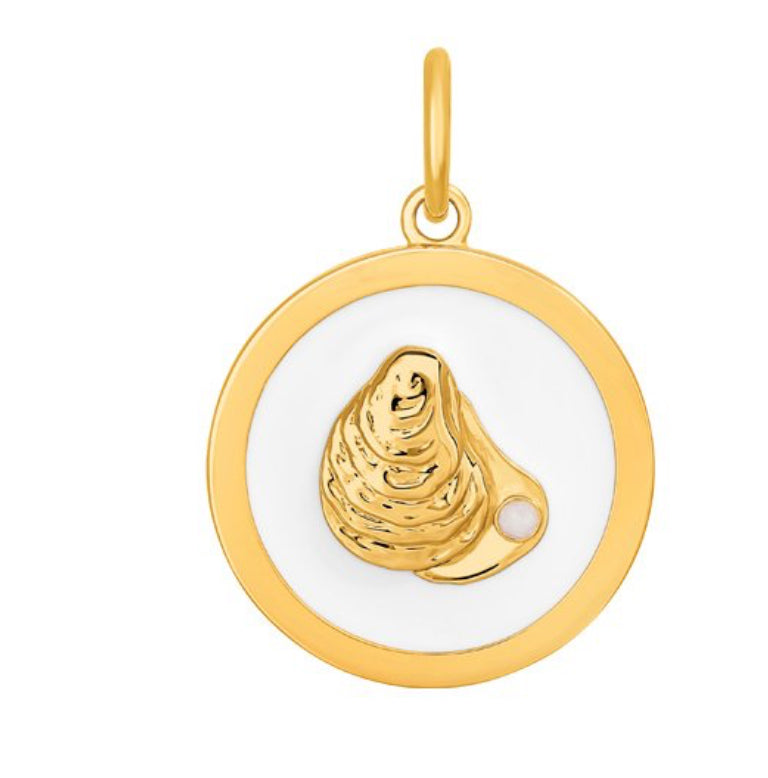 27 mm white enamel and gold oyster