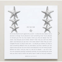 3 starfish silver earrings