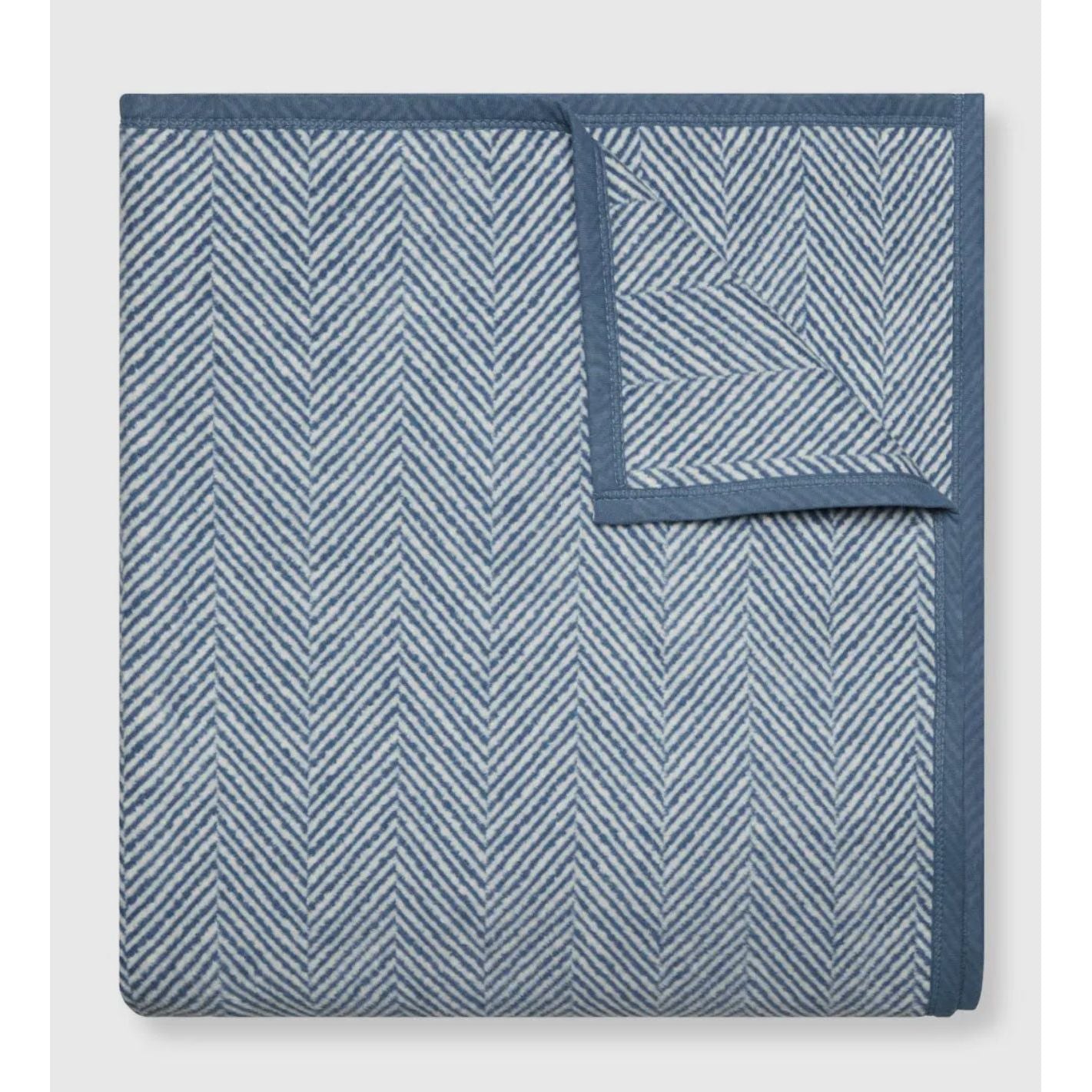 Chappy Wrap Herringbone Cornflower Blanket