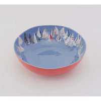 Set sail and a pop of color to your coastal table with the Race Day collection.  
Lg bowl-Dimensions: 12" x 4"