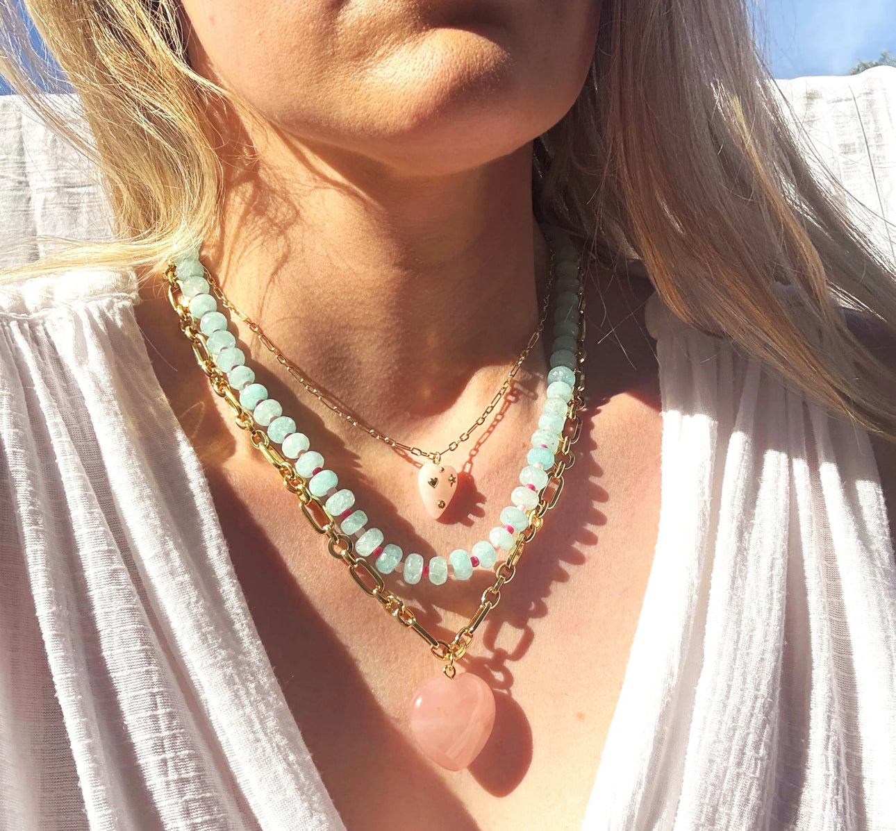 Stone Candy Necklace Water Friendly