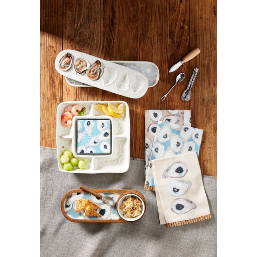 Oyster Divided Serving Dish