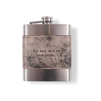 Metal and Leather Flask