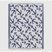 Navy Lighthouse Or Anchor Blanket