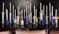 Coton Colors Ruffle Knobbed Candle Holders