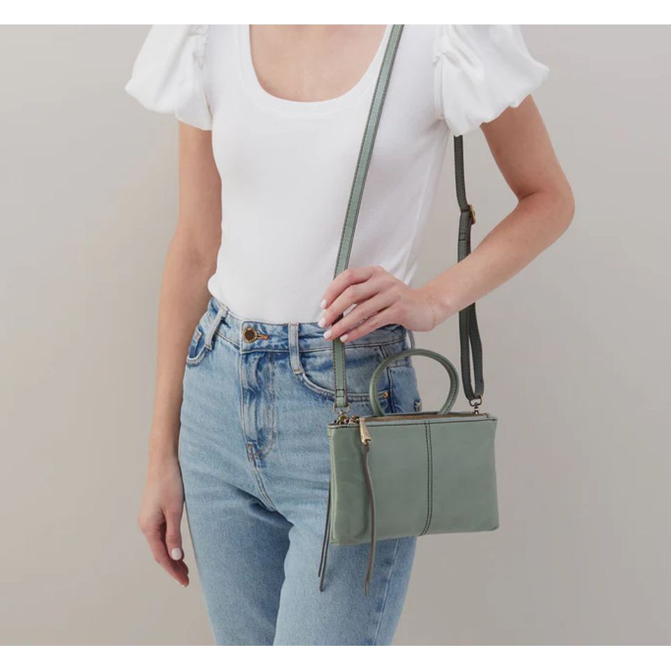 Shown with shoulder strap on