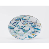 Add a pop of color to your table with this beautiful melamine serving tray!
This melamine trinket tray is designed to hold trinkets, jewelry, keys, soap, and more! It can also be used as a mini serving tray for snacks and features original Kim Hovell artwork.
Original Kim Hovell Artwork: Deep Sea