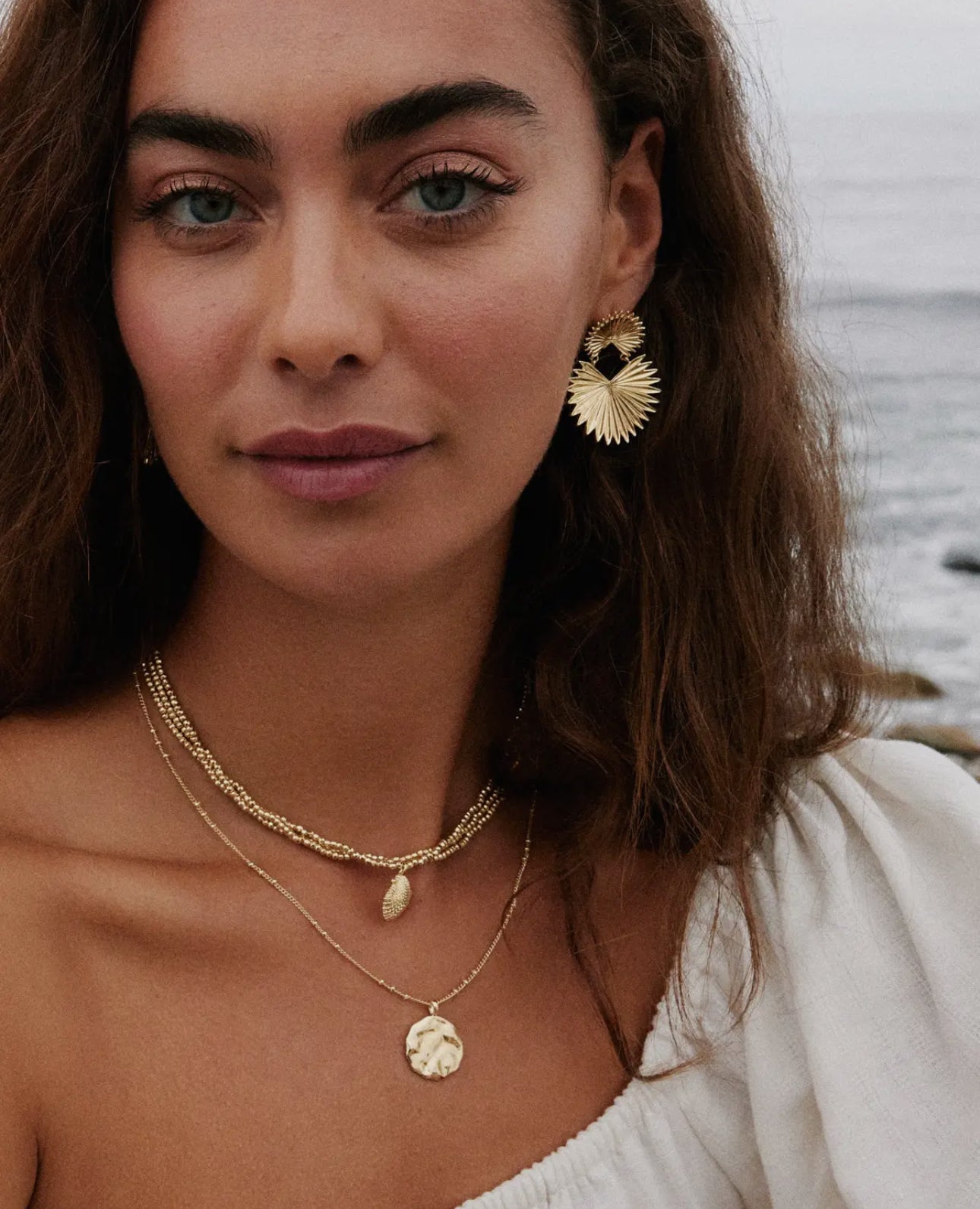 Necklace shown on model