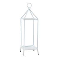 White Bamboo Metal Lanterns