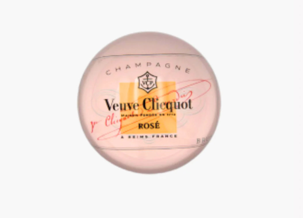 Looking for a cute way to organize your papers? Look no further!  
Enjoy this pink champagne decorative glass paperweight on your desk, bar, or table as decor.it is perfect for your rose loving friend.  
4"D x 2"H