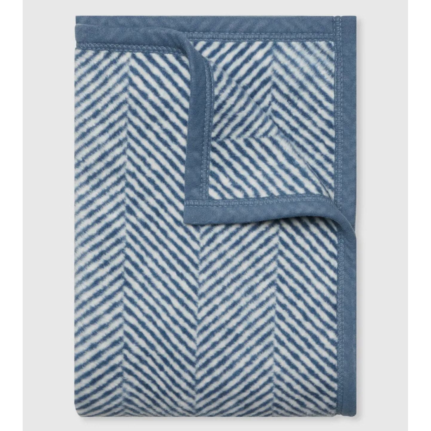 Chappy Wrap Herringbone Cornflower Blanket