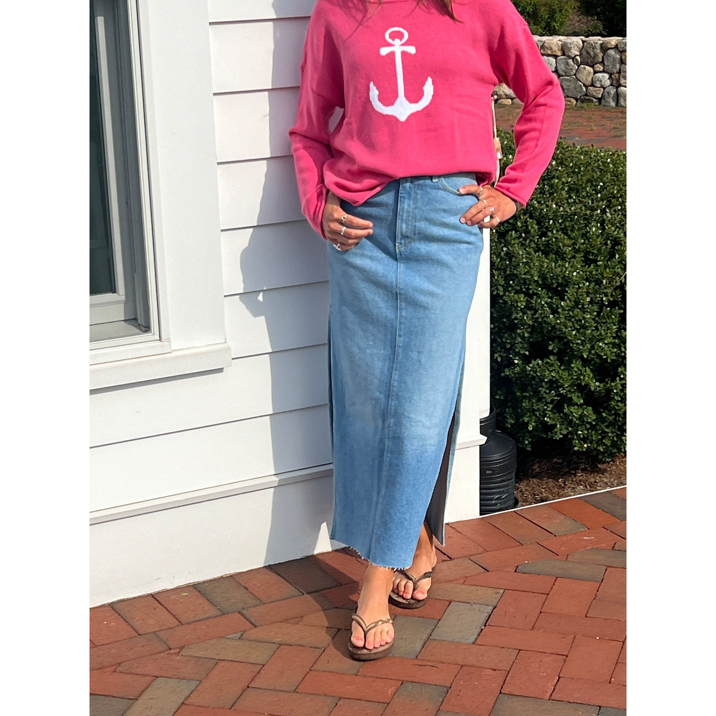Morrison Denim The Heartbreaker Skirt-Ocean Eyes