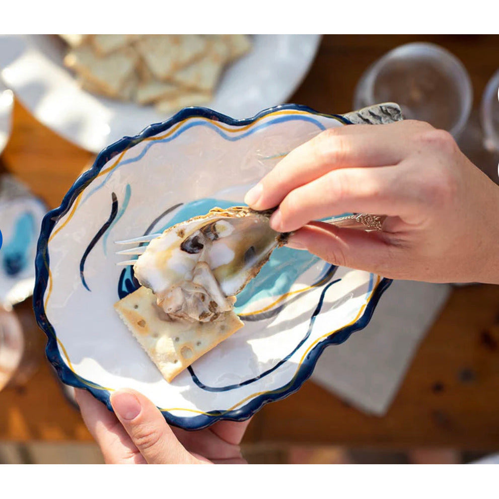 Shown with crackers and oyster