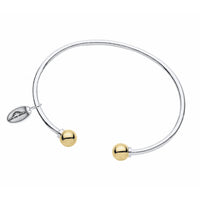 LeStage's genuine Cape Cod Bracelet, with its simple but stylish design is a favorite for all ages!
A unique spin on the classic look -- this cuff features two sterling silver or gold balls on each end.  This bracelet is great to wear alone or add to your Cape Cod Jewelry collection. 
Sterling Silver and 14k Gold shown 
Made in USA