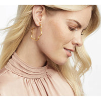 Julie Vos Gardenia Hoop Earring Silver or Gold